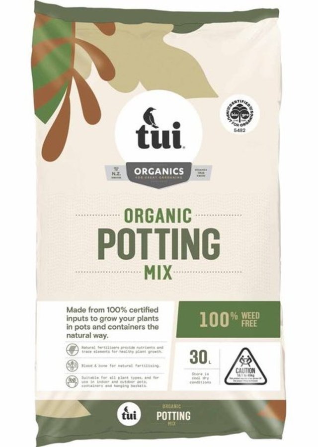 Tui Organic Potting mix 30L - Biogro Certified